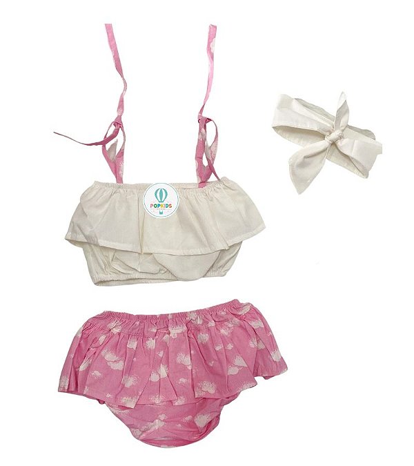 Conjunto Blogueirinha Baby com Nuvens Tam.M