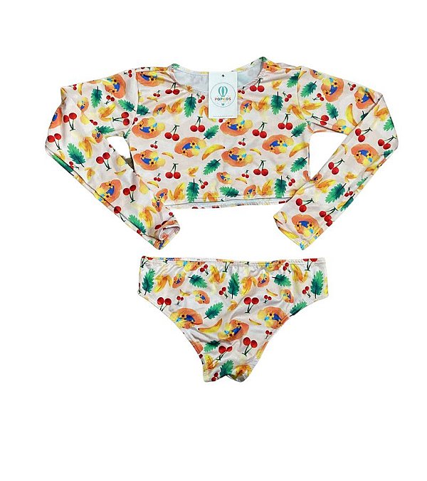 Conjunto Proteção Crooped Verão com Biquini (5-7 anos)