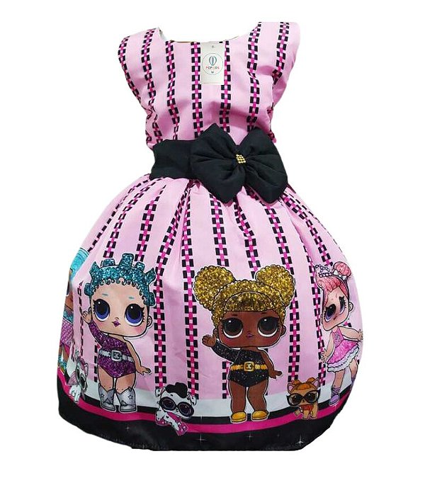 Vestido Luxo Temático Lol F Tam.G (6-7 Anos)