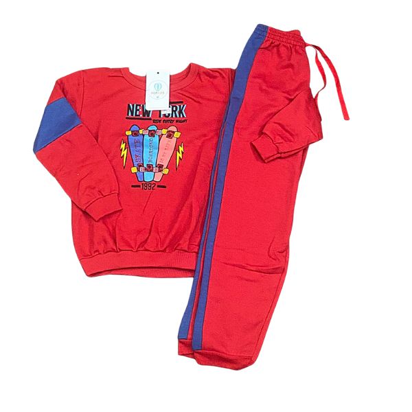 Conjunto New York Vermelho e Azul Tam.4
