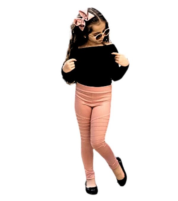 Calça Legging Cirrê Juvenil Tratorada Estilosa Tam.14