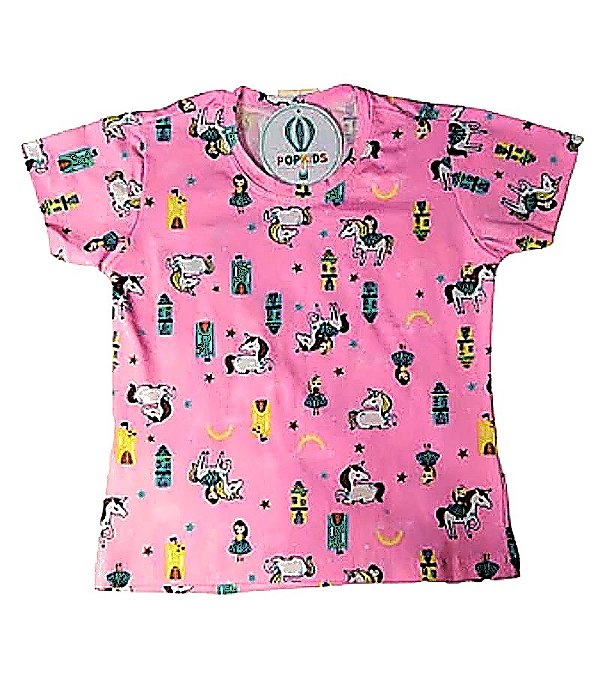 Camiseta Suplex Unicórnio Tam.10 (veste 8)