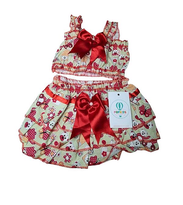 Conjunto Bunda Rica Ursinhos Tam.P