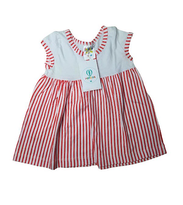 Vestido Algodão Listrado Tam.G