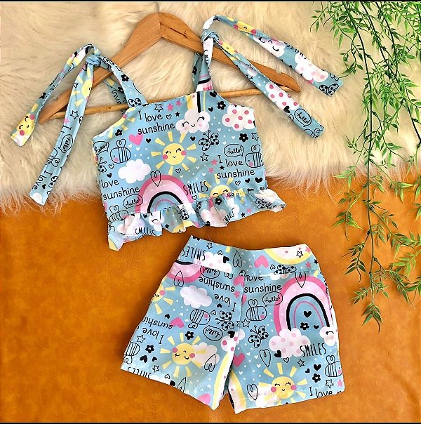 Conjunto Pop Colors Daminha Smiles Tam.2-4 Anos