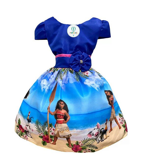 Vestido Moana  0-4 Anos – Mundo Kids Shop