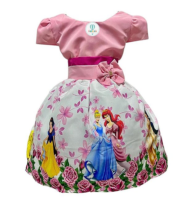 Vestido Temático Princesas Tam.P (2-3 Anos)
