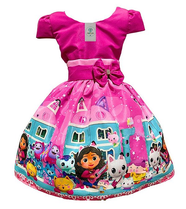 Vestido Temático Casa da Gaby B Tam.M (4-5 Anos)