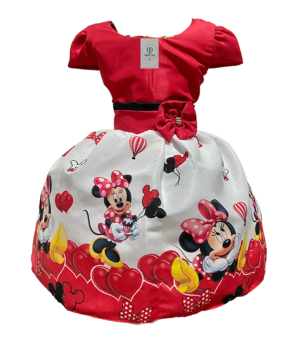 Vestido Minnie Vermelha I Tam.PP (1 Ano)