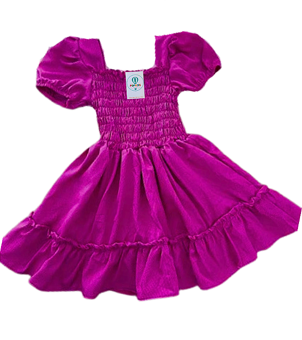 Vestido Crepe Dalila Fucsia Tam.1 Ano