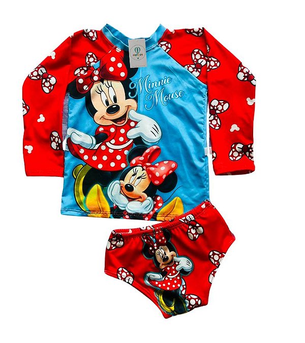 Conjunto Proteção Solar Minnie V (Meses a 1 Ano)