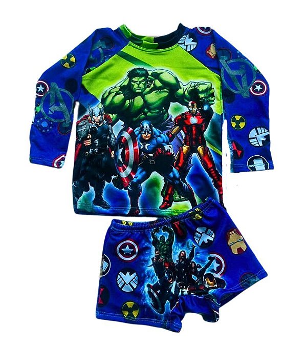 Conjunto Proteção Solar Vingadores M  (4-7  Anos)
