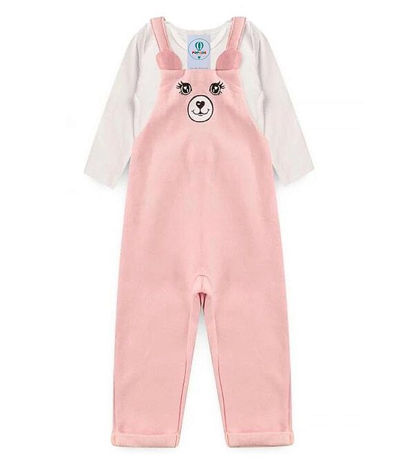 Macacão Infantil Ursinha com Body Tam.2 (forma maior)