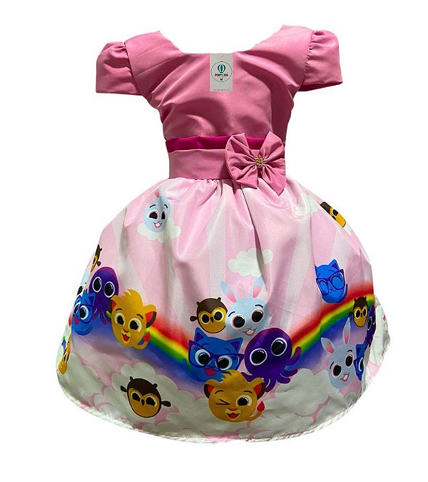 Vestido Temático Bolofofos E Tam.PP (1 Ano)