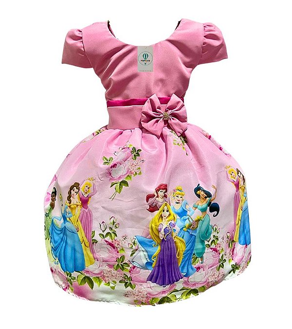 Vestido Temático Princesas J Tam.M (4-5 Anos)