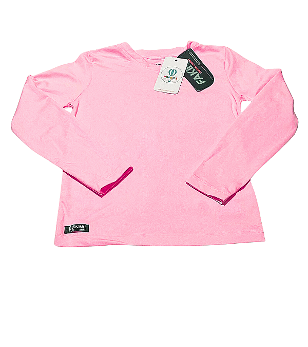 Camiseta Térmica Rosa Gola V Fakini
