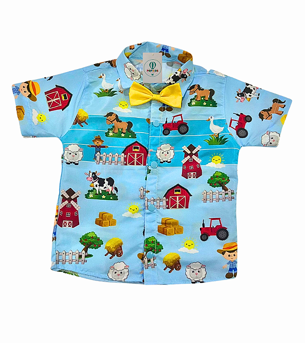 Camisa Temática Fazendinha A Tam.PP (1 Ano)