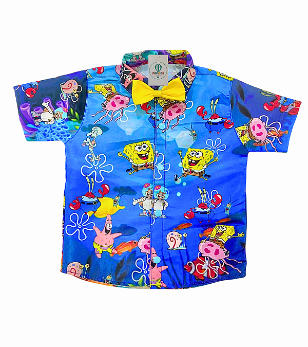 Camisa Temática Bob Esponja C Tam.M (4-5 Anos)