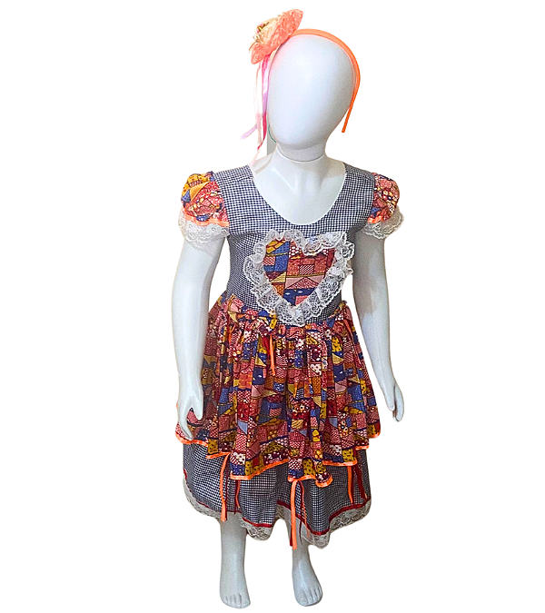 Vestido Caipira Luxo Tam.6-7 anos
