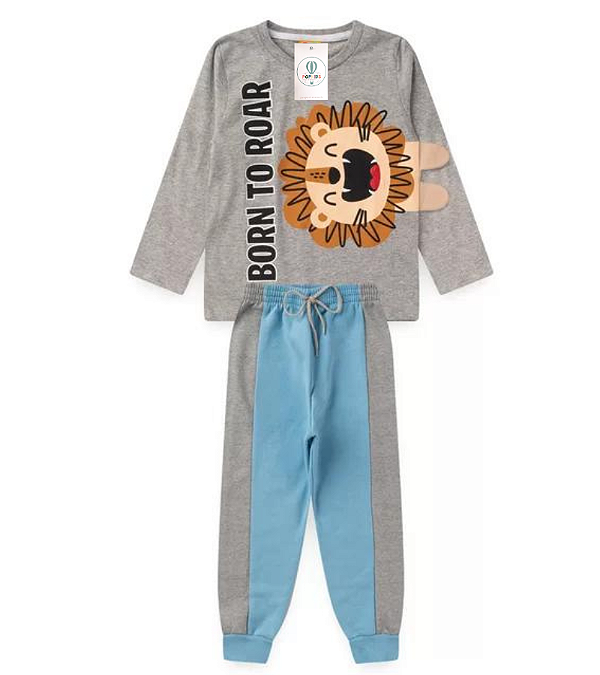 Conjunto Interativo Masculino Meia Estacao Born To Roar Tam.3