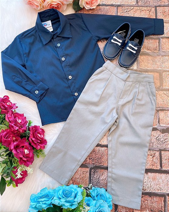 Conjunto Social Encanto João Azul Escuro