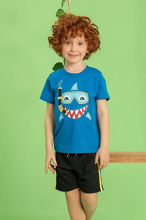 Conjunto Infantil Masculino Tubarão Tam.3