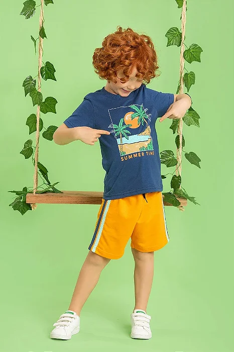 Conjunto Infantil Masculino Summer Time Tam.10