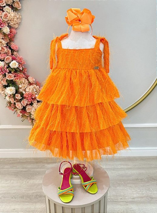 Vestido Festa Encanto Blitz Laranja