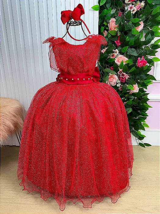 Vestido Luxo Encanto Longo Vermelho