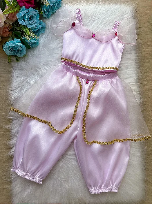 Fantasia Princesa Jasmine Odalisca Rosa