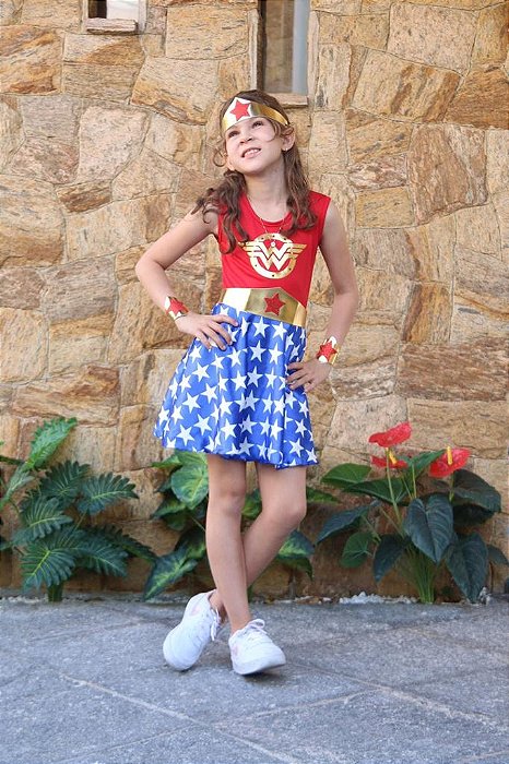 Fantasia Infantil Mulher Maravilha