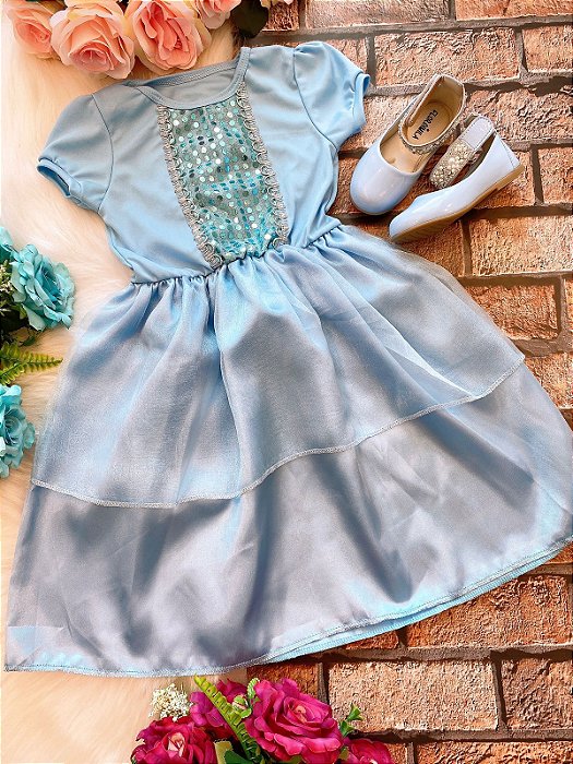 Fantasia Infantil Cinderela Azul