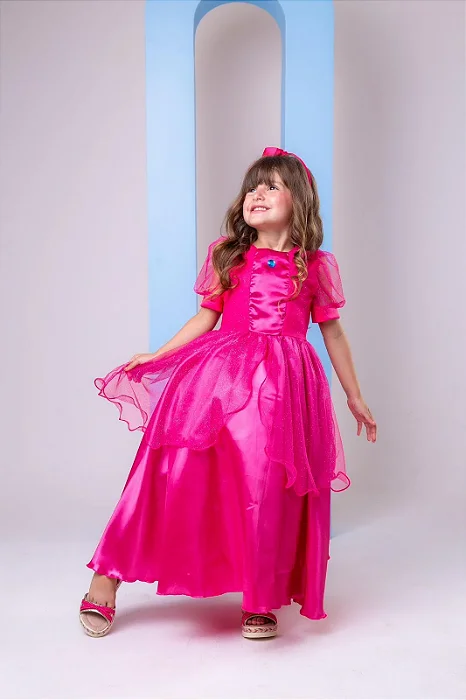 Fantasia Infantil Luxo Princesa Peach