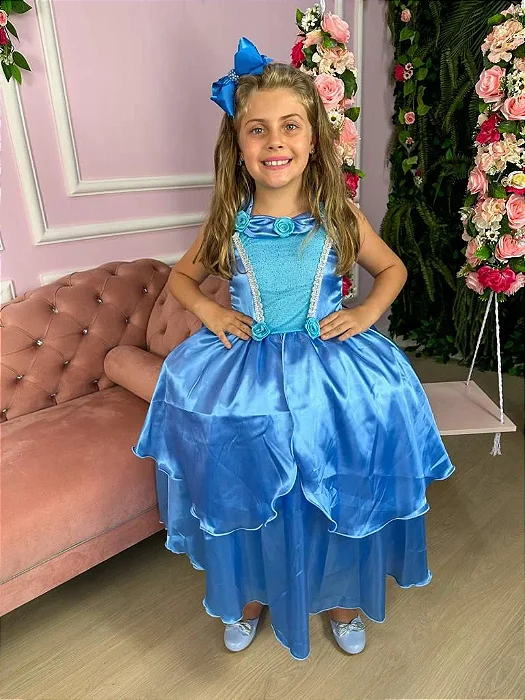 Fantasia Infantil Luxo Cinderela / Alice Longa