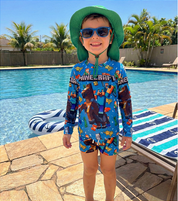 Conjunto Proteção Solar Minecraft Tamanho 4