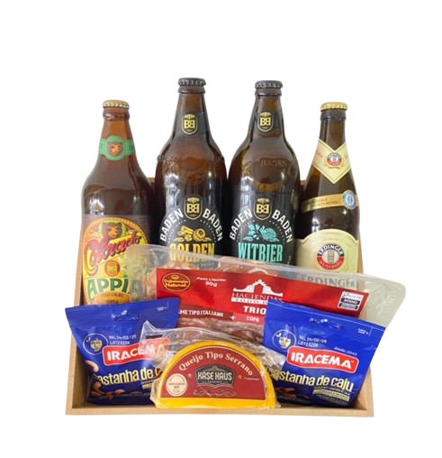Cesta De Cervejas E Aperitivos