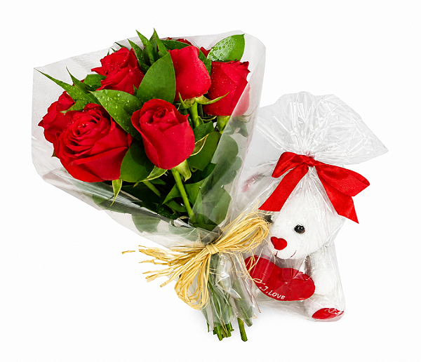 Rosas Com Ursinho