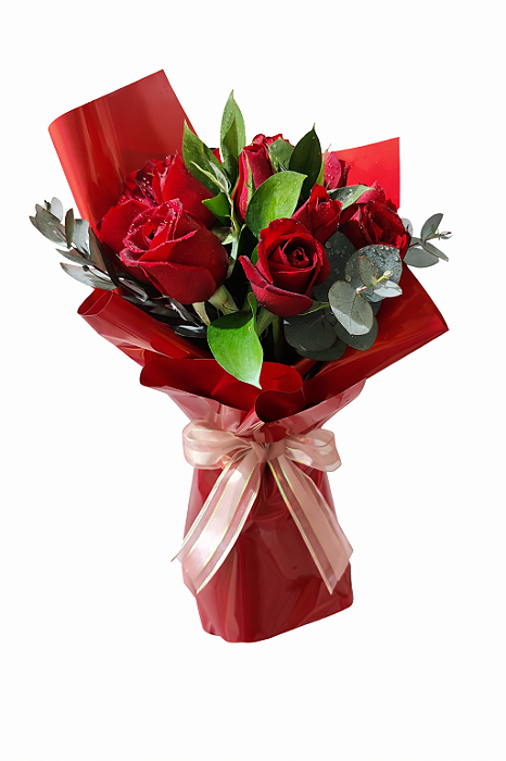 Buquê Elegante com 10 Rosas