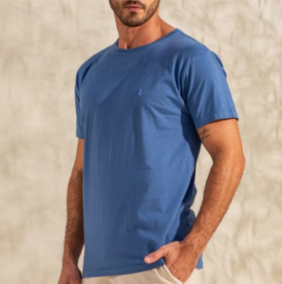 CAMISETA BÁSICA ANKOR AZUL JEANS