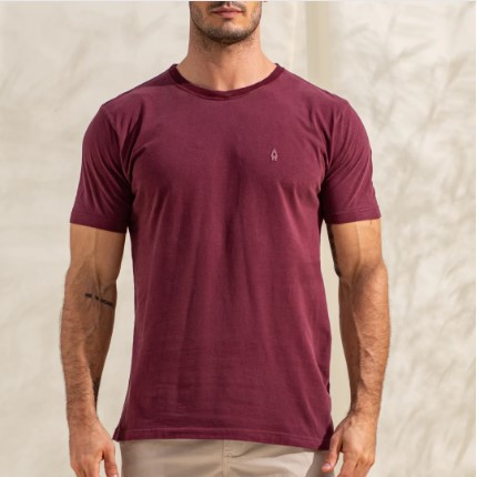 CAMISETA ESTONADA ANKOR VINHO