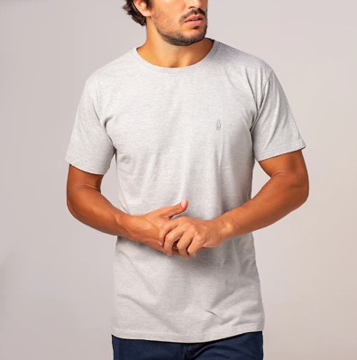 CAMISETA BÁSICA ANKOR MESCLA CINZA