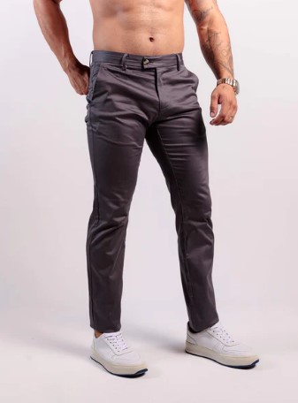 CALÇA ALFAIATARIA SLIM ROMA CHUMBO
