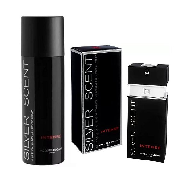 Kit Perfume Silver Scent Intense 100 ml + Desodorante Body Spray Silver Scent Intense 200 ml
