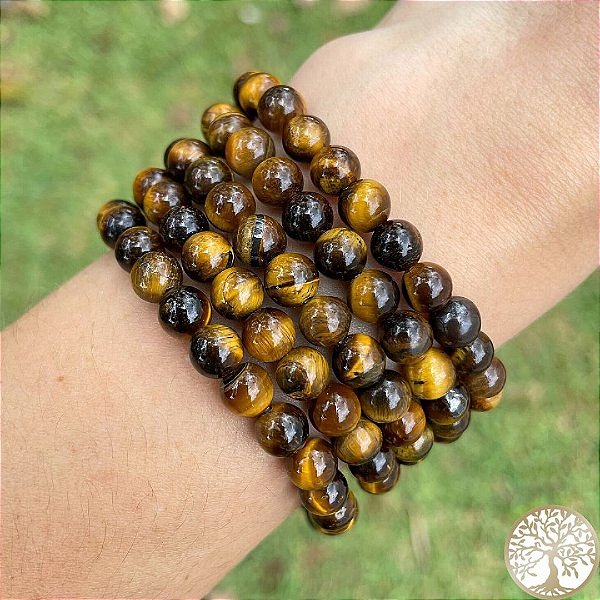 Pulseira de Olho de Tigre (esfera)