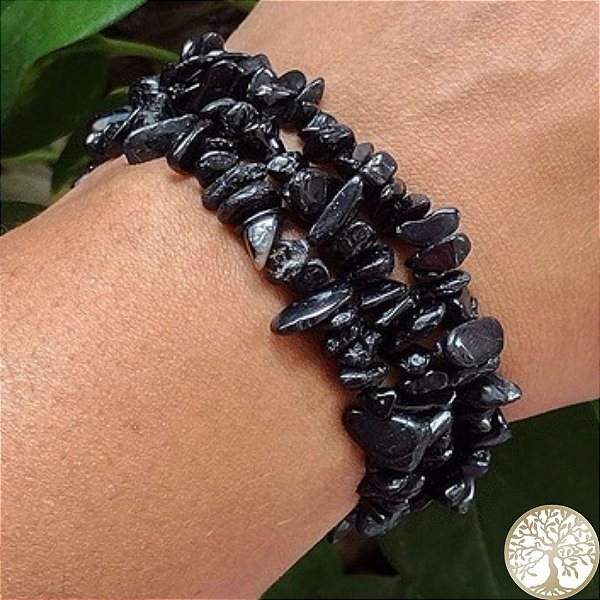 Pulseira de Turmalina Negra (cascalho)