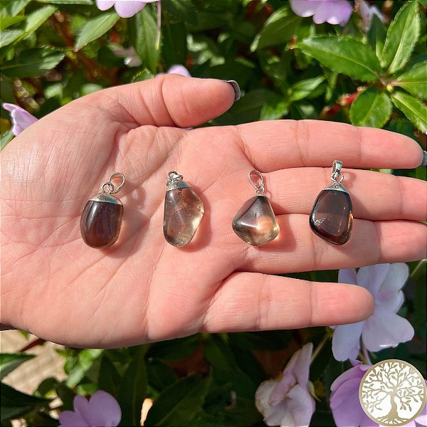 Pingente de Quartzo Fume