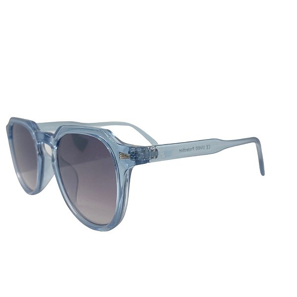 Óculos de Sol Redondo - Barranquila - Azul Claro - Glass
