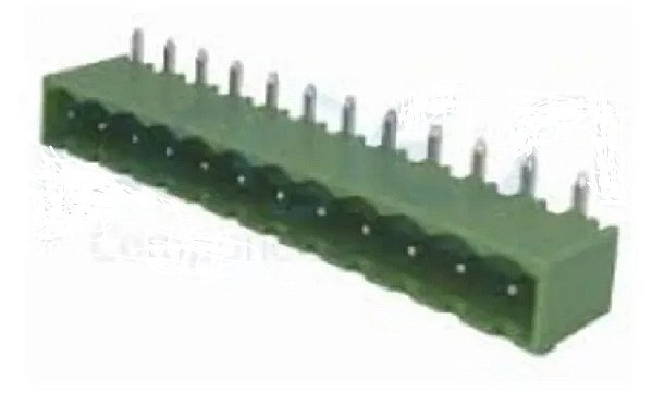 Conector Borne para PCI Macho 12 Vias - 90º (Pacote com 3 peças)