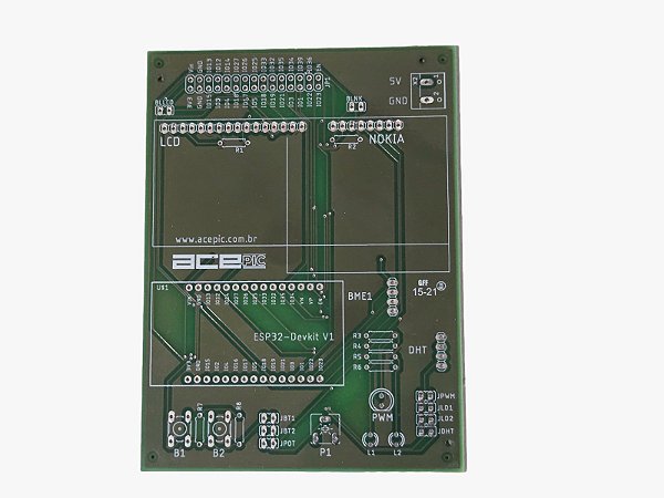 Placa Acepic Station V2.0 - Kit de Desenvolvimento com Módulo ESP32​​​​​​​  (acompanha esquema elétrico)