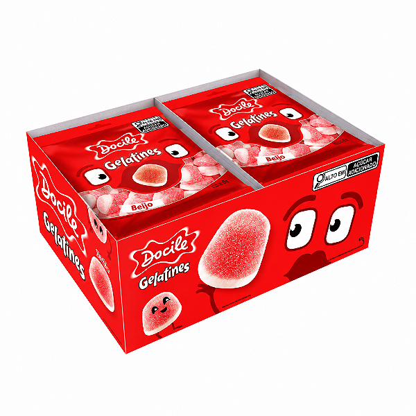 Bala Gelatina Docile Beijo 15g c/12un